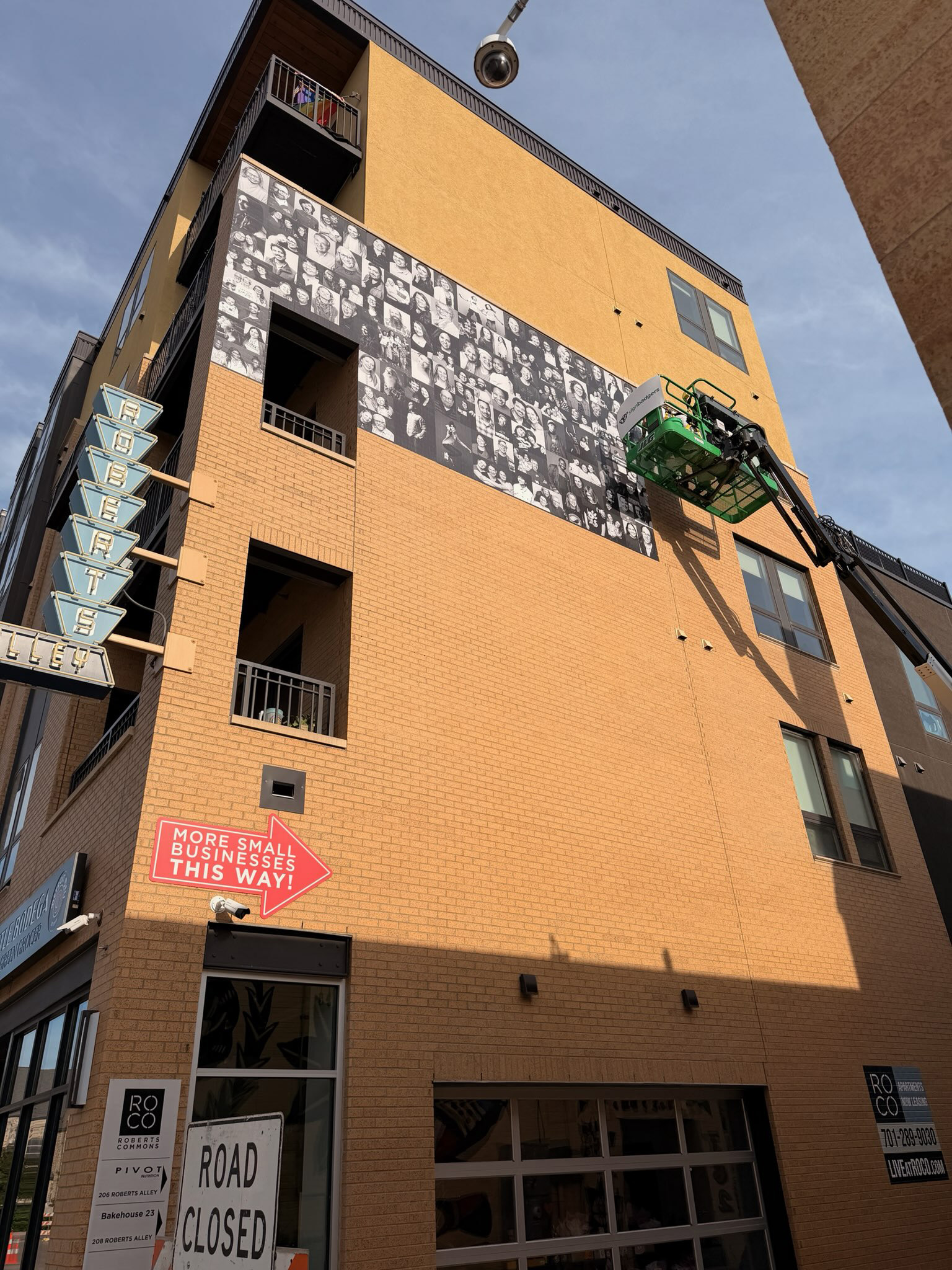 Community Collage Fargo Installation Mural